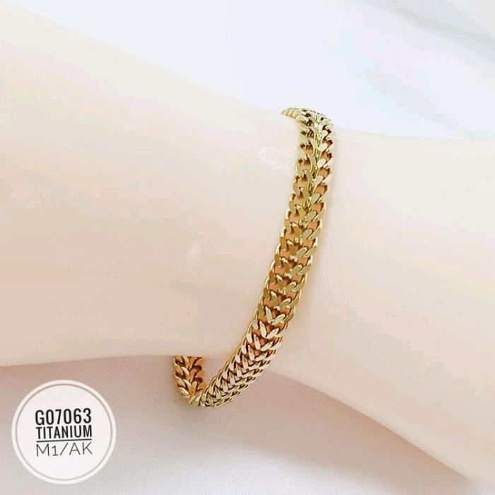 Gelang Rantai Lipan Titanium/Gelang Rantai Titanium Terbaru
