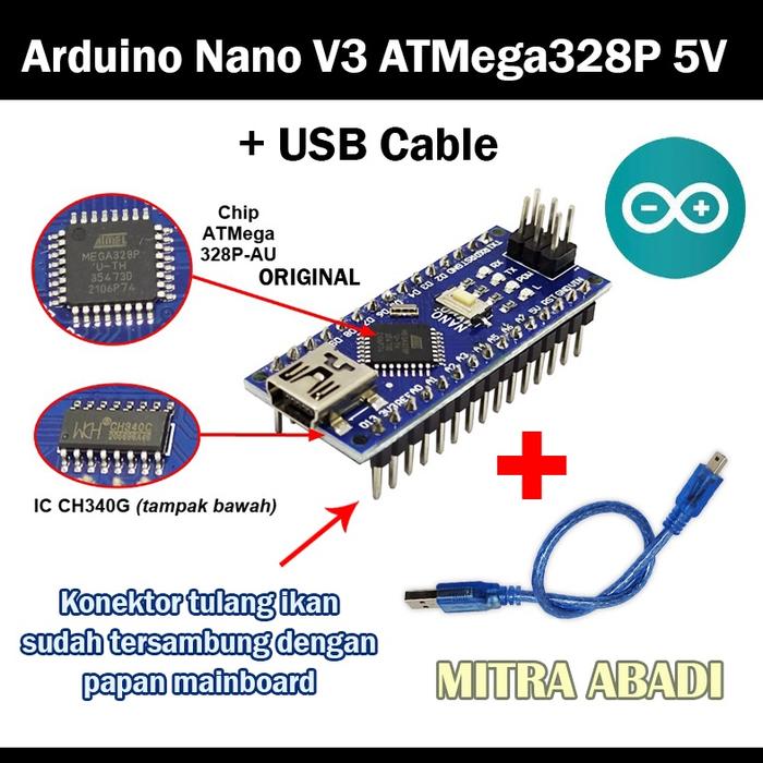 ARDUINO NANO V3 3.0 ATMEGA328P CH340 CH340G 5V BOARD + USB CABLE