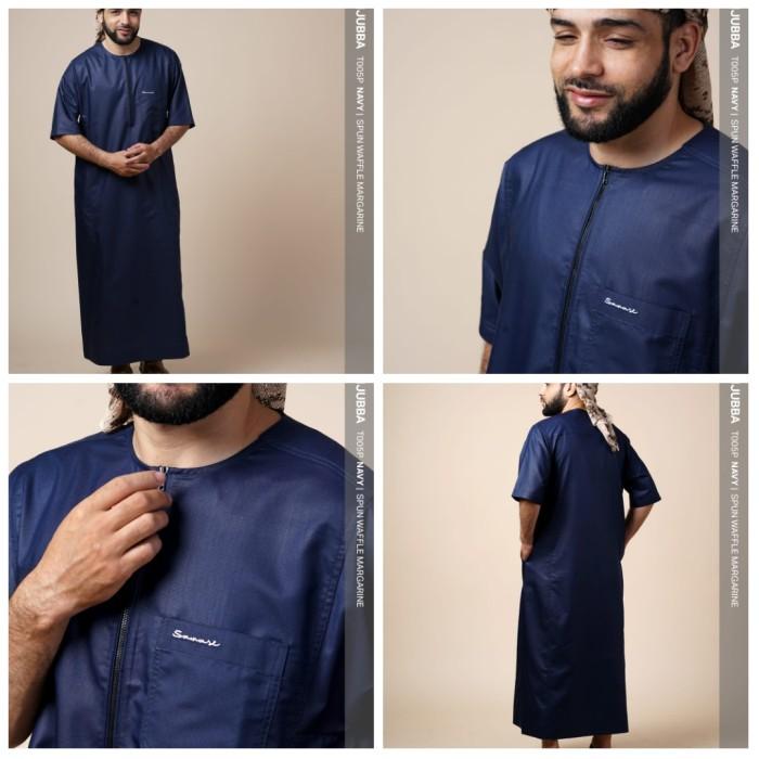SAMASE Jubba Saudi Lengan Pendek T-005P - Navy, XXL
