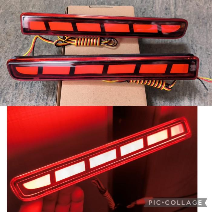 Promo reflector bumper blk ada lampu atau led bumper belakang untuk new agya high quality