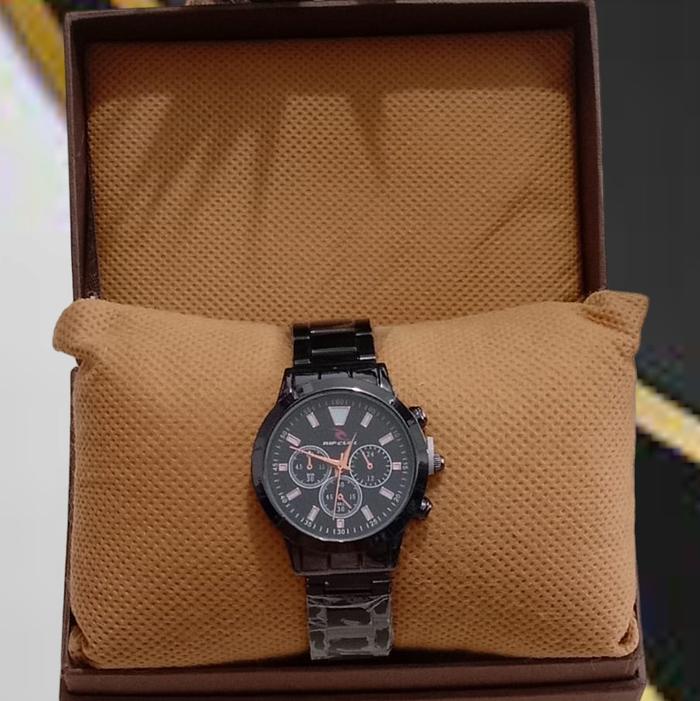 RIPCURL special jam tangan pria waterproof realpict original analog rantai stainless steel free batr
