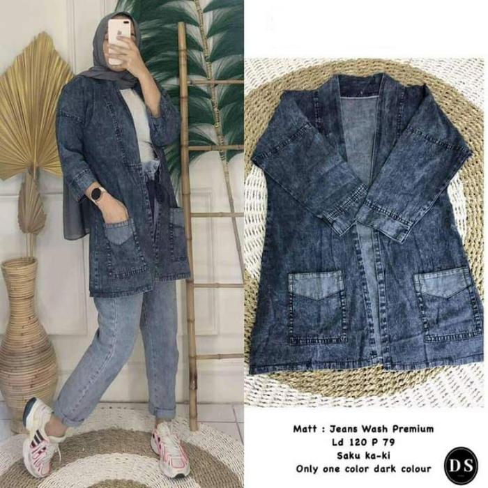 Kardigan Jeans / Outer Wanita / Kardigan Jumbo Jeans