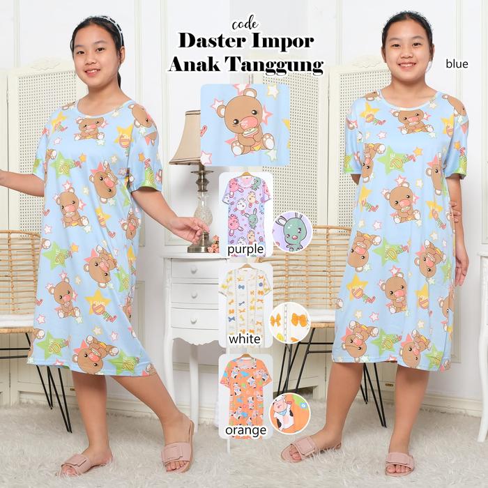 SJ DST FULL - DASTER TIDUR ANAK IMPORT PRINTING PREMIUM DRESS PIYAMA ANAK ABG TANGGUNG DEWASA FIT TO