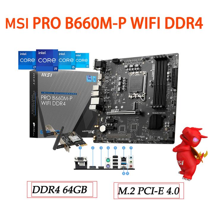 LGA 1700 MSI PRO B660M-P WIFI DDR4 Motherboard LGA1700 Desktop Intel