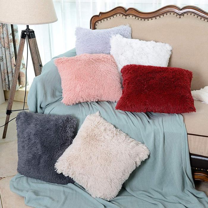 Bantal Kotak Polos Bulu Rasfur Bantal Sopa