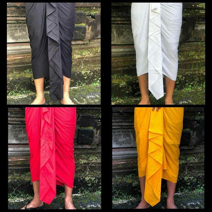 KAMEN BALI PRIA SETENGAH JADI || HITAM & PUTIH POLOS || KAMEN BALI SETENGAH JADI