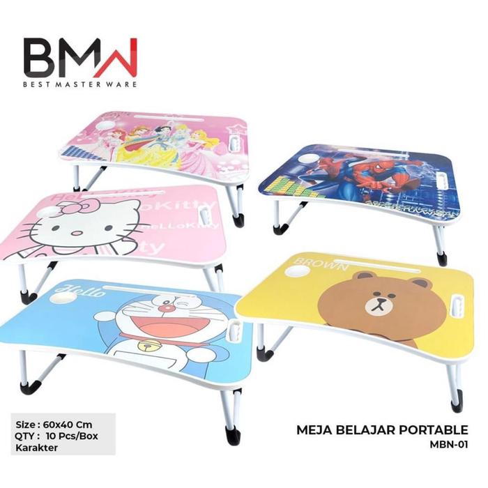 Meja Lipat / Meja Laptop Handle Hands / Meja Lipat Anak / Meja Lipat Laptop / Meja Belajar / Meja Be