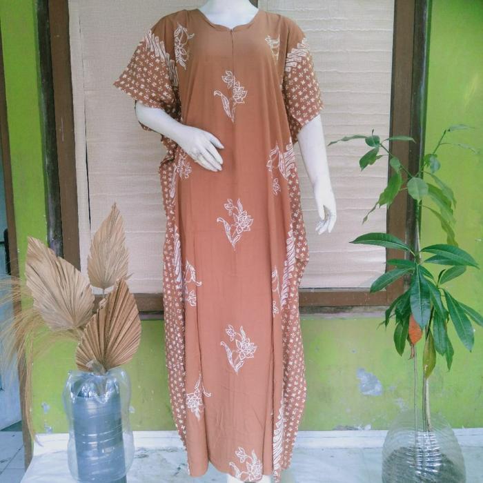 Huza (Ld146, Pb134) Daster Paradesa Lowo Resleting Batik Pekalongan Santung Jumbo