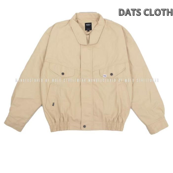 Jaket Bomber Flight Pria Wolv Distro / Flight Jaket Cream Bomber Canvas Premium / Jaket Pria / Jaket