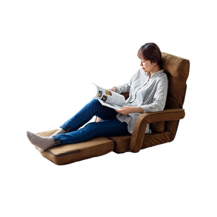 Damedai Folding Lazy Sofa Floor Chair Adjustable Gaming Lounger Bed