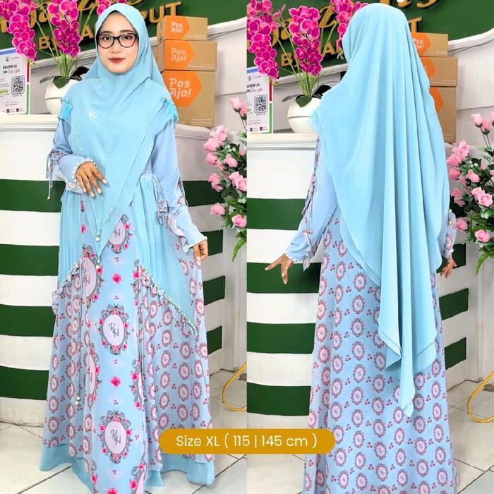 BLEU SET PREMIUM SYARI BY KAMEELA HIJABKU