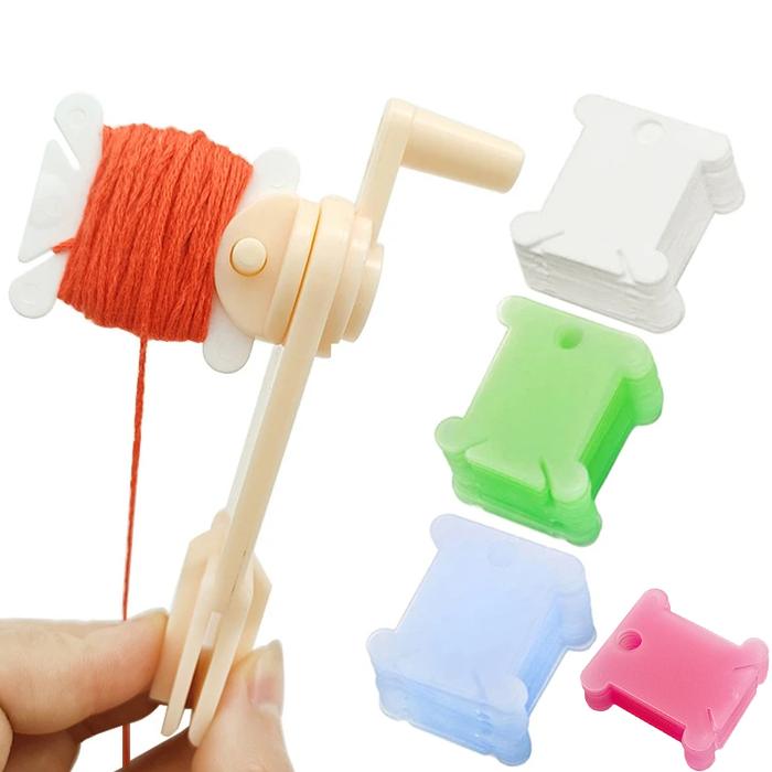 100/50pcs Embroidery Floss Holder With Bobbin Winder Cross-Stitch