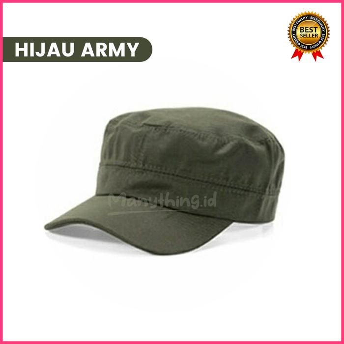 TOPI KOMANDO DEWASA / TOPI KOMANDO PRIA WANITA / TOPI TENTARA UNISEX / TOPI KOMANDO MURAH Hijau Hita