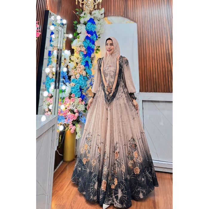 GAMIS muslim wanita AYda mozza syari nefirna koleksi Mozza syari🎇
