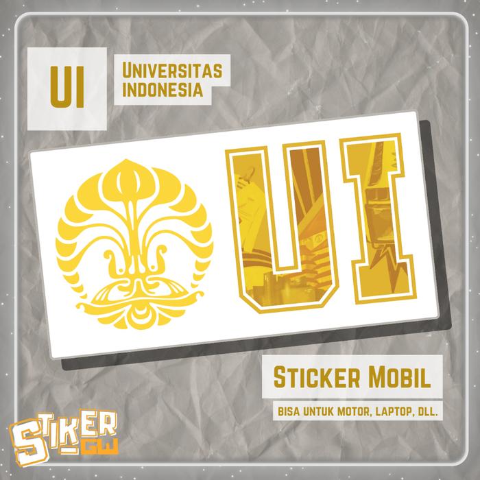 [UV] Sticker Mobil UI | STIKER UNIVERSITAS INDONESIA | StikerGW