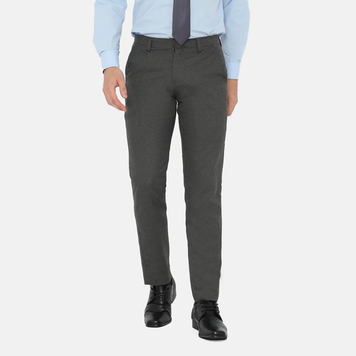 BAROSSO - Washington Slim Fit Long Pants | Celana Panjang Bahan Formal Pria - Abu Tua / Dark Grey