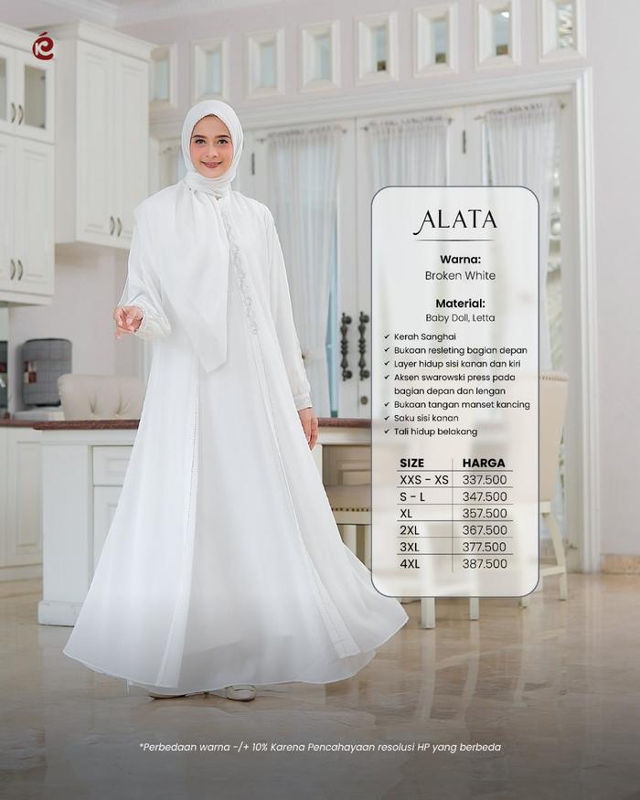 GAMIS DEWASA KEKE ALATA SERIES WARNA PUTIH DAN HITAM