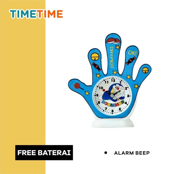 Jam Meja Weker Alarm Tangan Hello Kitty Doraemon Murah FREE BATERAI