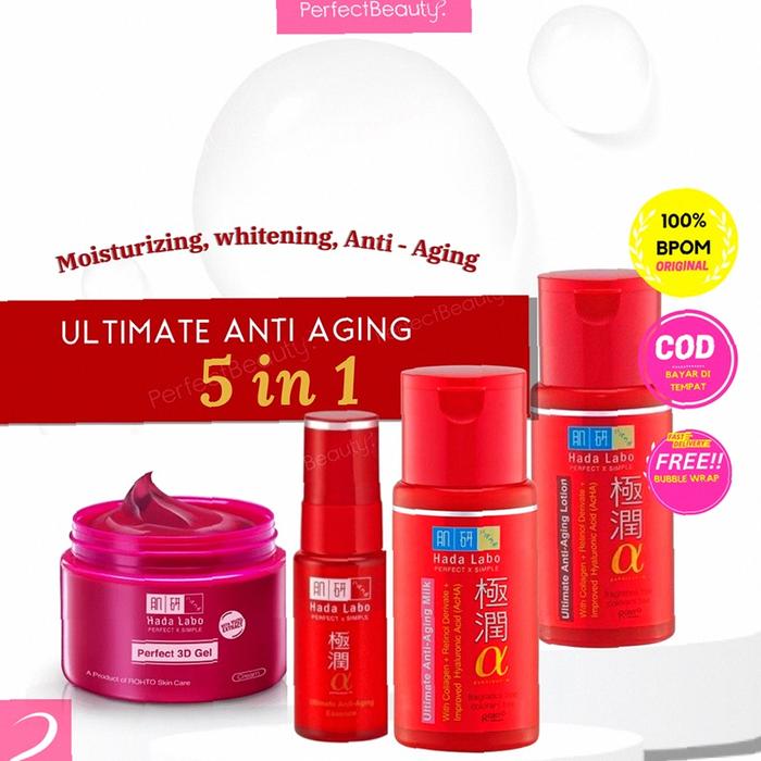 Hada Labo Gokujyun Alpha [Lotion / Milk / Gel/Essence] Anti Aging | Kekinian