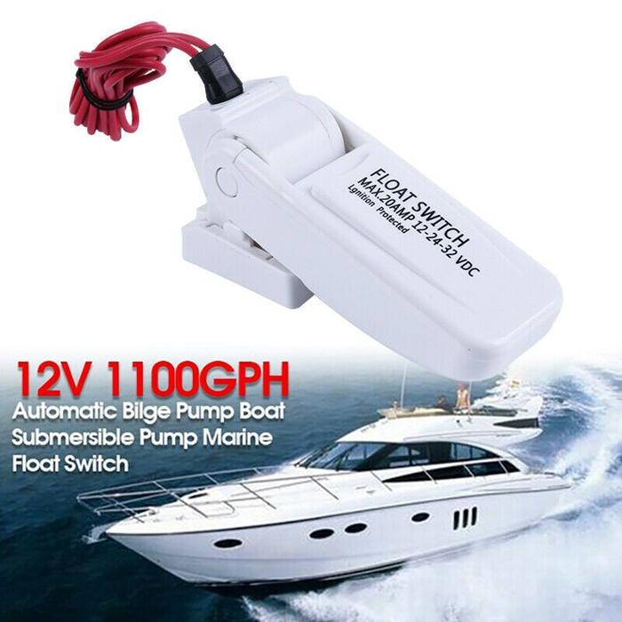 12V 1100GPH Automatic Boat Bilge Pump Float Switch Bilge Switches