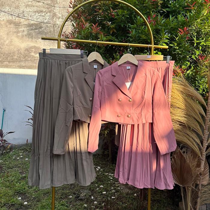 One set wanita import BANGKOK Setelan Blazer Panjang