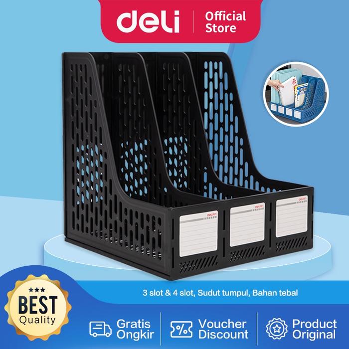 Deli Magazine Container / File Tray / Box File Tempat Dokumen Bahan Plastik Tebal 7899X