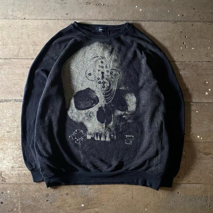 Lad Musician Skulls Gothic Crewneck Sweatshirt Sweater