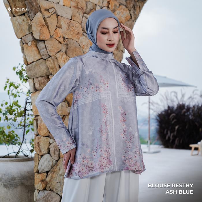 Tazbiya Tunik Silk Motif Premium Series | Tunik Silk Motif | Tunik Terbaru | Atasan Wanita
