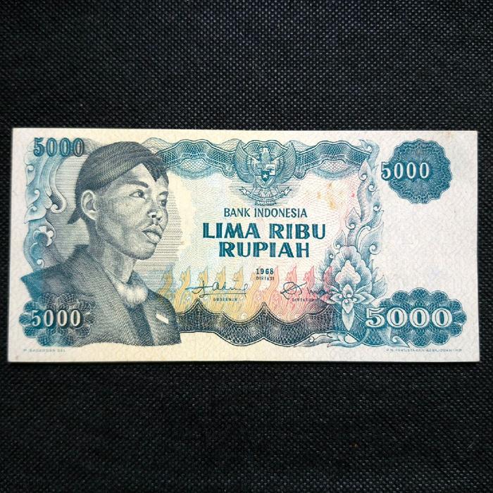 Uang Kuno 5000 Rupiah Seri Jenderal Soedirman Tahun 1968 - JAZ 058075