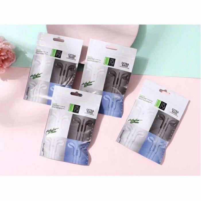 Headset Handsfree U19 Plastik Macaron Earphone Makaron Matte Color Hifi Extra Super Mega Bass U 19
