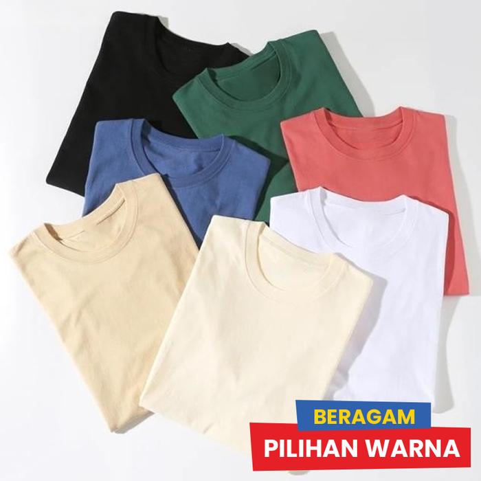 new jessica kaos polos cotton fabric combed 40s premium lengan pendek untuk pria wanita unisex baju 