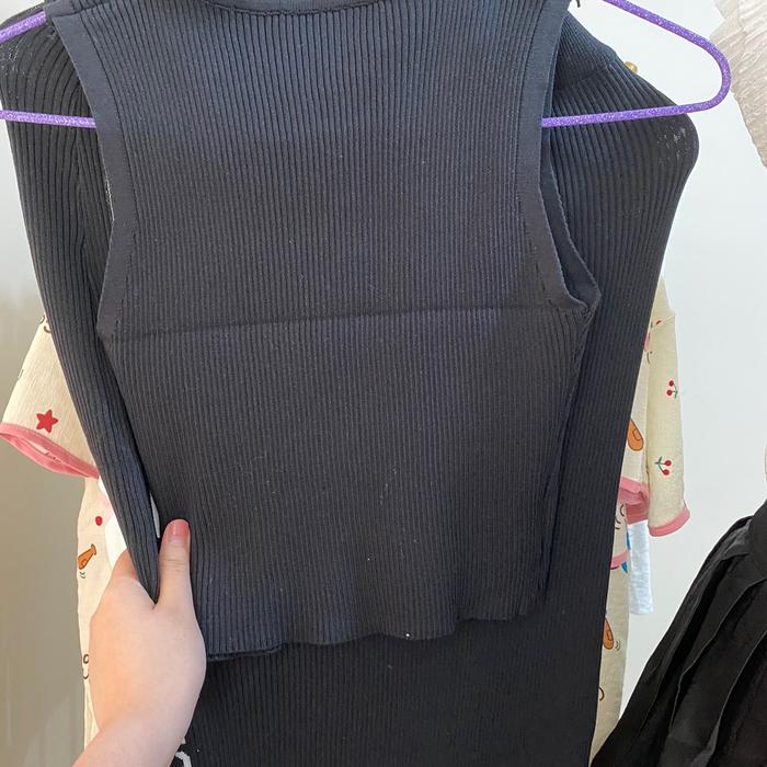 One set wanita hitam centong centong