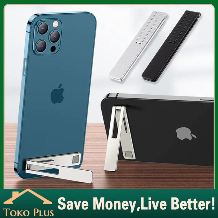 Holder Stand HP Lipat Mini Ultra Thin Tipis Stainless Stand Handphone  Universal Bracket Hp Mini Tem