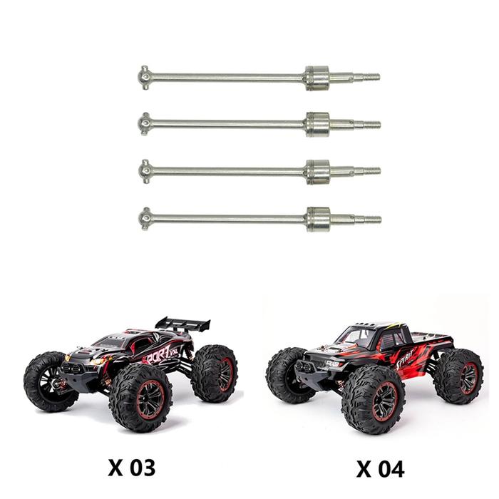 4Pcs Logam CVD Drive Shaft untuk XLF X03 X04 X-03 X-04 1/10 RC Mobil
