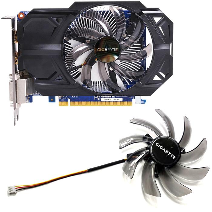 NEW 95MM 3PIN PLD10010S12H/T129215SM GTX 750 GPU FAN，For GIGABYTE GTX 750 750Ti Graphics card coolin