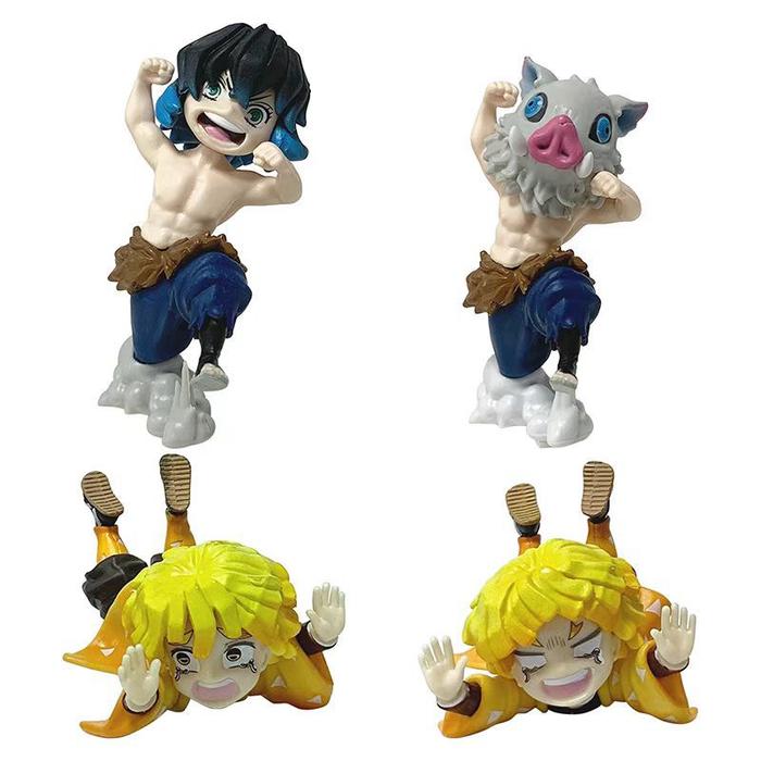 Demon Slayer Agatsuma Zenitsu Hashibira Inosuke PVC Action Figure Toys