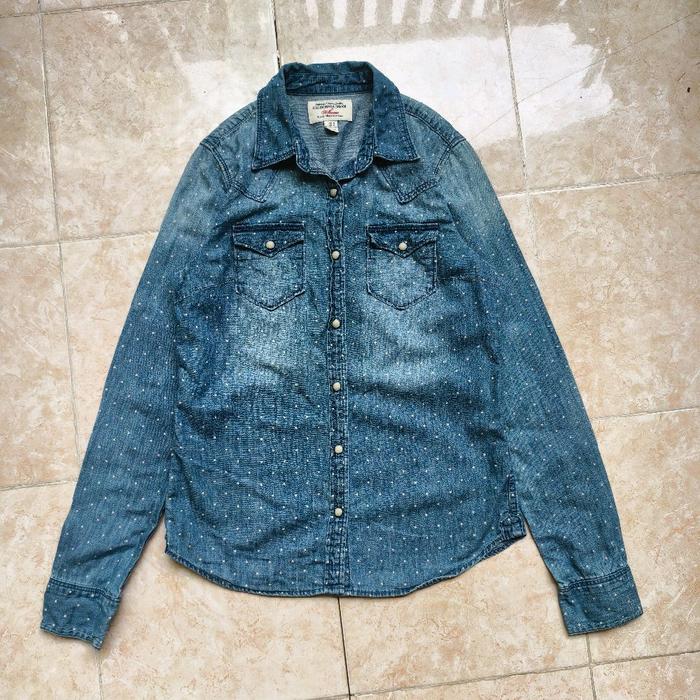 Who Au California Kemeja Denim Jeans Panjang