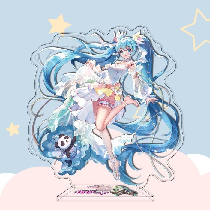 Hatsune Miku Project Sekai Colorful Stage! UV hologram ticket dan Standee 16cm