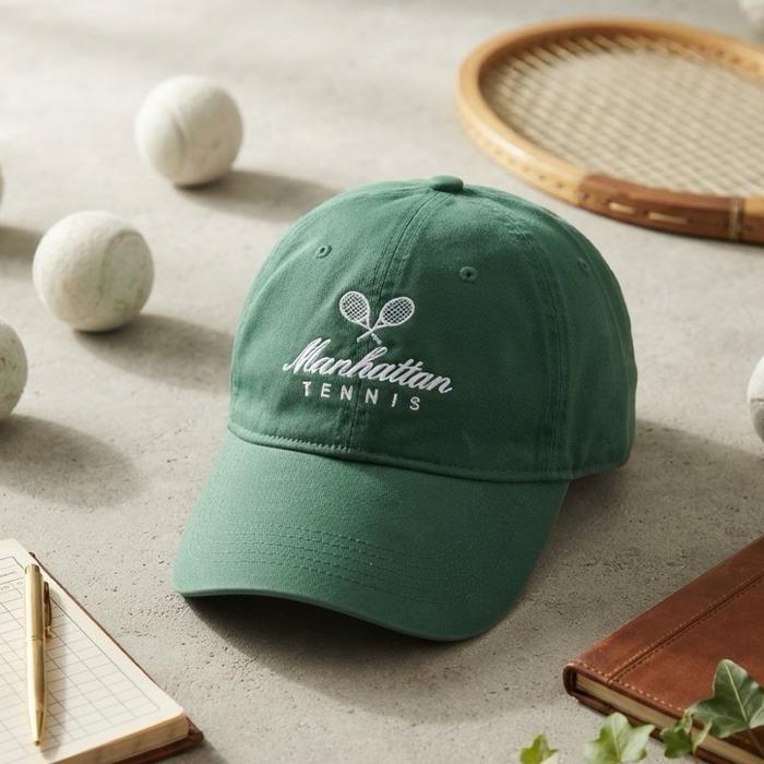 Manhattan Tennis Club Vibes Logo Bordir