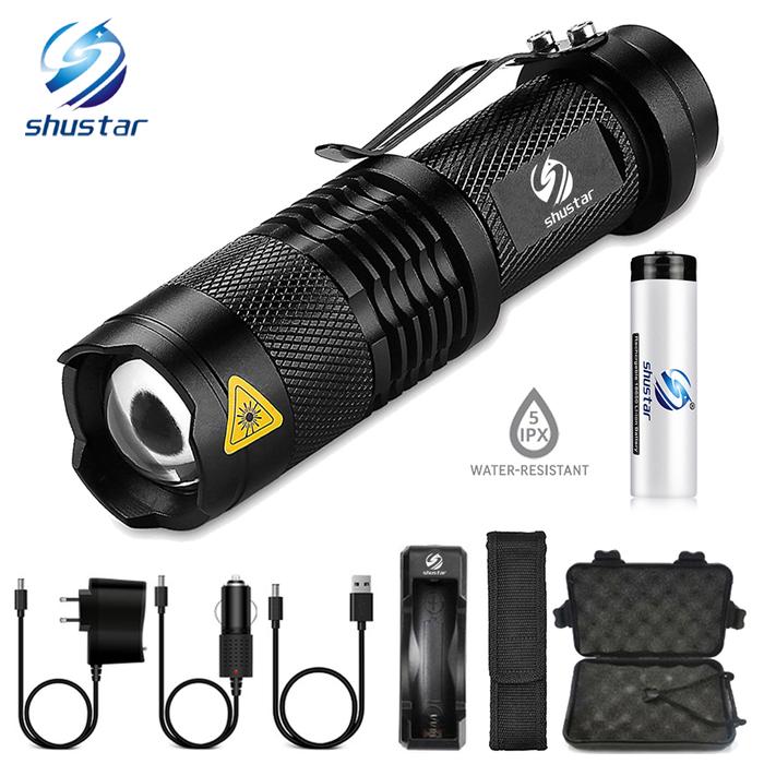 Senter LED Silau Mini Portabel 5 Mode Pencahayaan Senter Led Lampu
