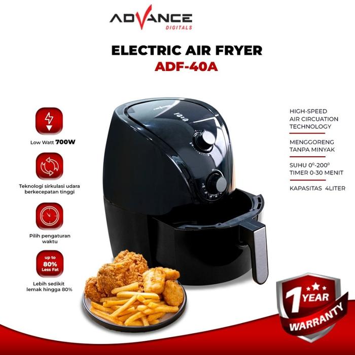 Advance Electric Air Fryer ADF-40A Original Penggorengan Tanpa MInyak
