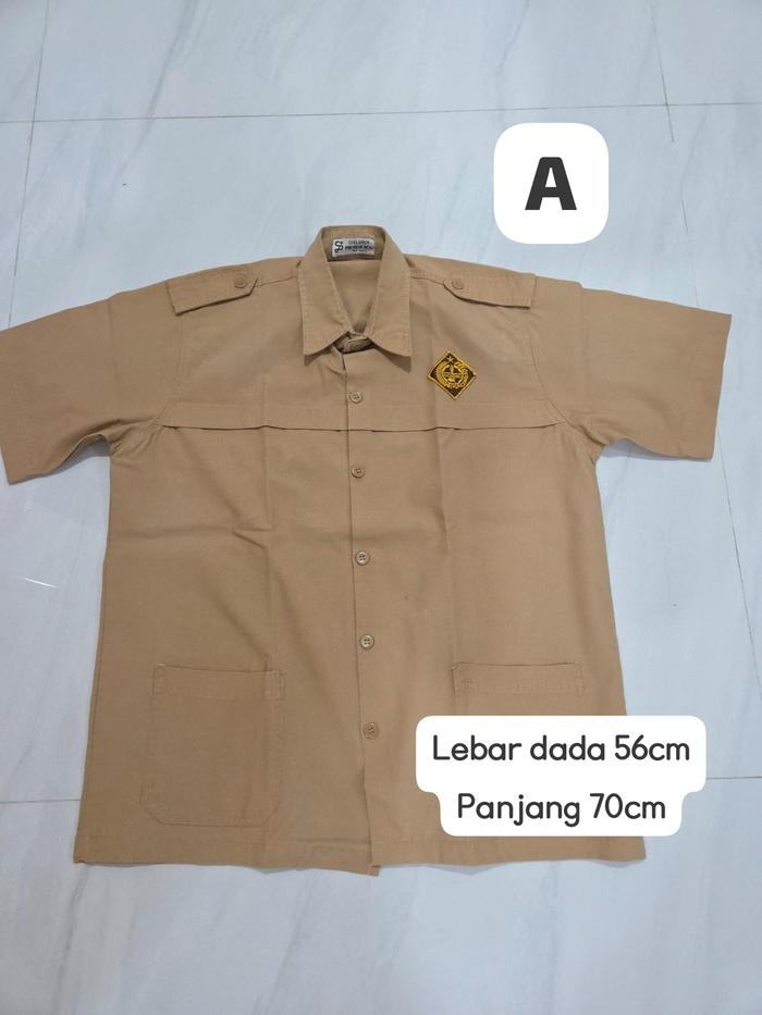BEKAS Rok Coklat Seragam Sekolah Pramuka Anak Perempuan Cewek SMP SMA Sragam Kemeja