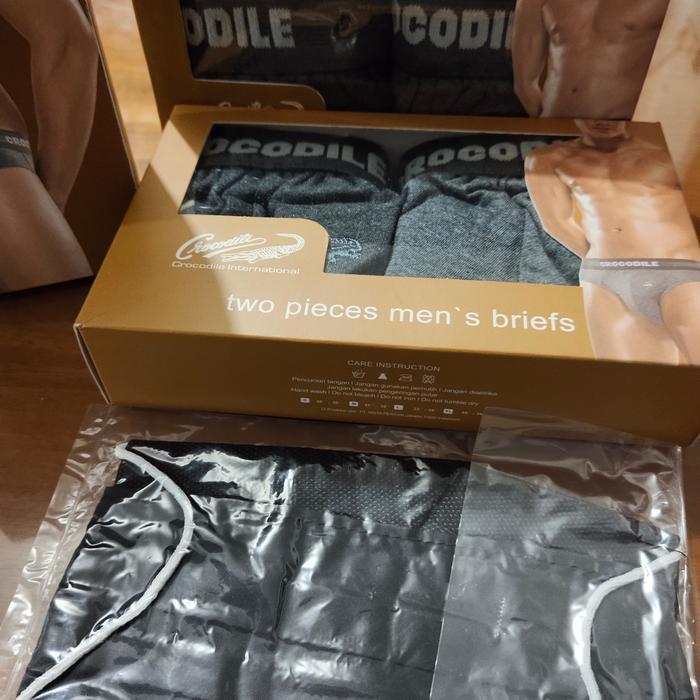 CELANA DALAM CROCODILE 262 + MASKER 1 PCS / CD CROCODILE KOTAK COKLAT PRIA katun karet