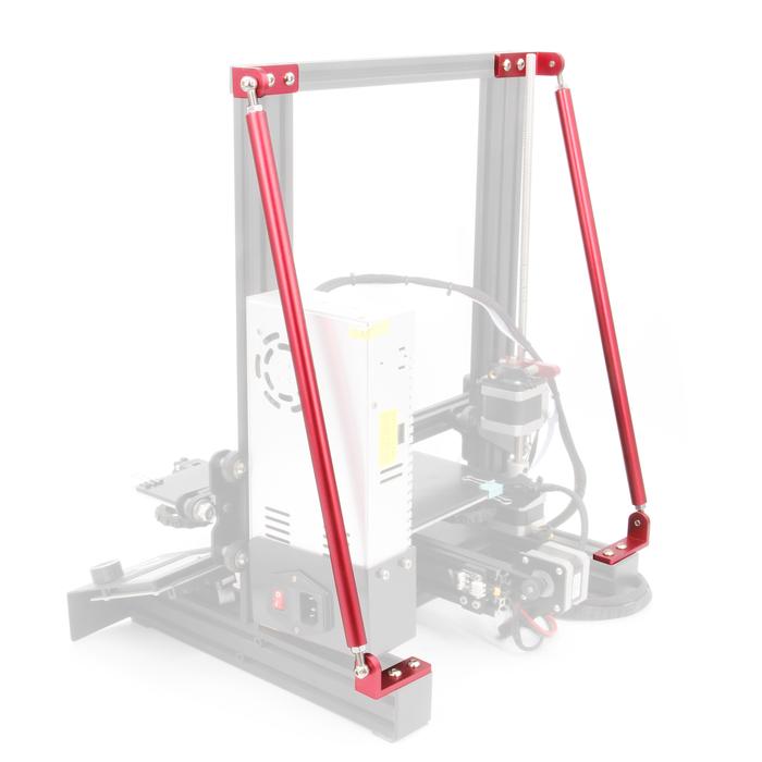 Red Supporting Rod Set for Ender 3D Printer, DIY Upgrade 3D Printer