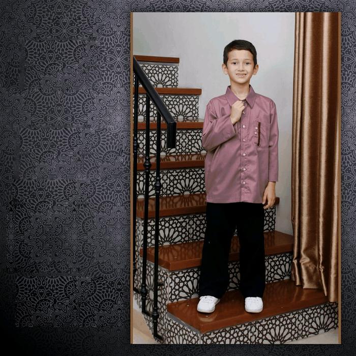 Ethica koko kahfi kids 93 marsala//koko anak lengan panjang