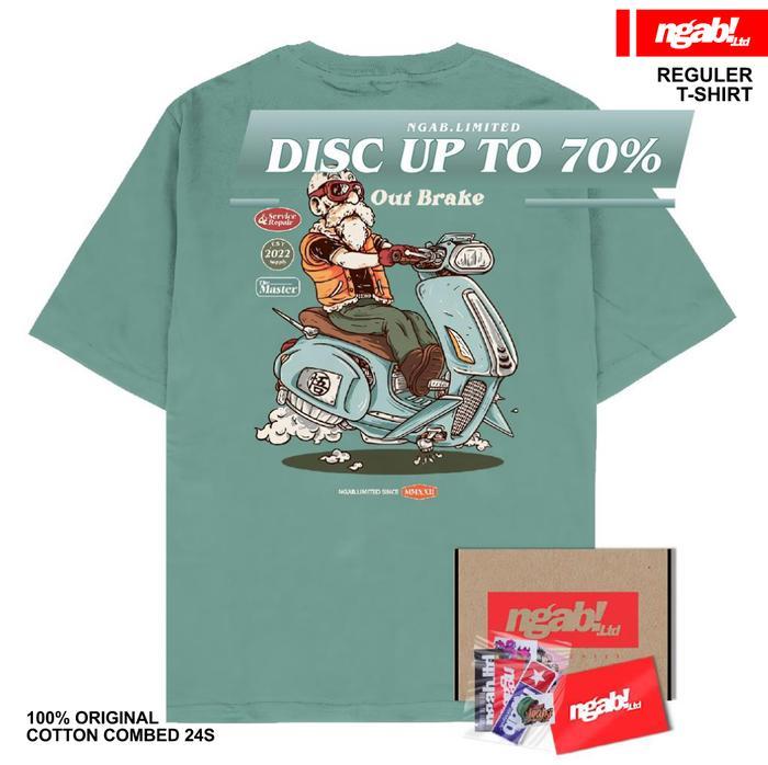PREMIUM (READY) terjamin (Gratis Stiker ) Ngab Kaos Baju Distro Out Brake Green Dusty NB068 Unisex P