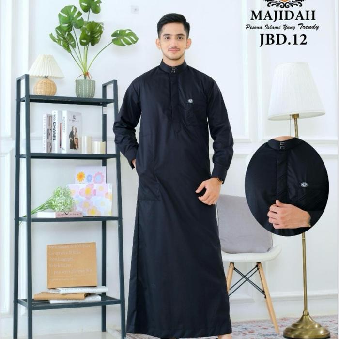 Baju Gamis Cowok Merk Majidah Motif JBD 12//Gamis Panjang//Gamis Dewasa//Gamis Majidah