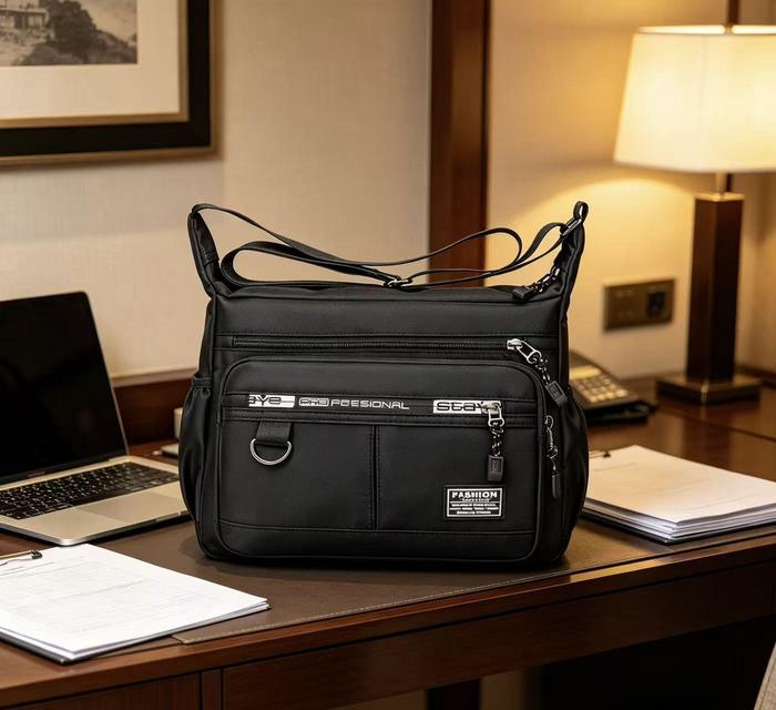 Tas Selempang Pria Stylish Anti Air, Bahan Kuat Tidak Mudah Sobek, Kapasitas Besar untuk Kerja dan P