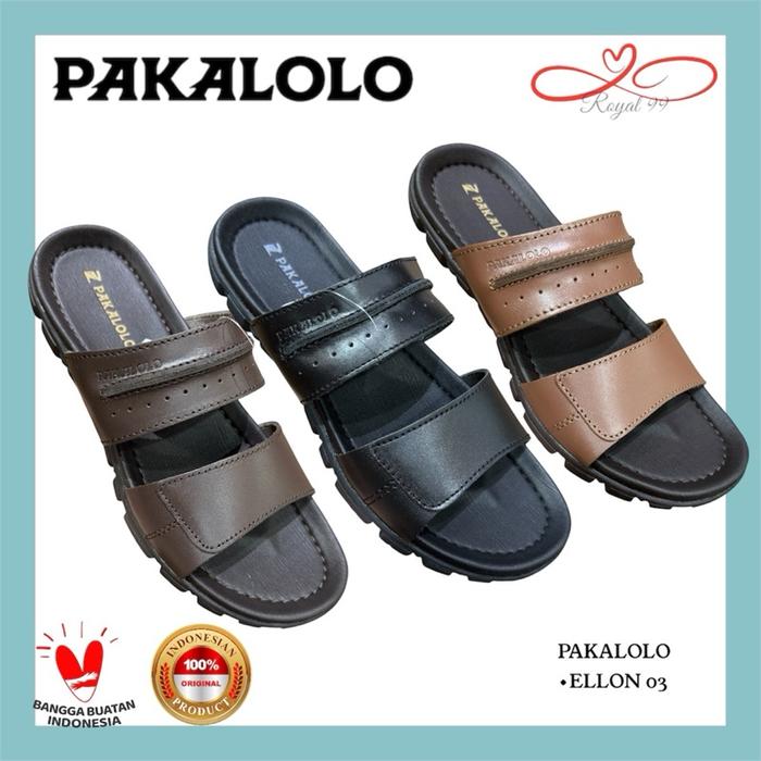 Sandal Pria Pakalolo Ellon 03 Hitam Coklat Tua Coklat Tan Sandal Pakalolo Terbaru Sandal Lebaran rin