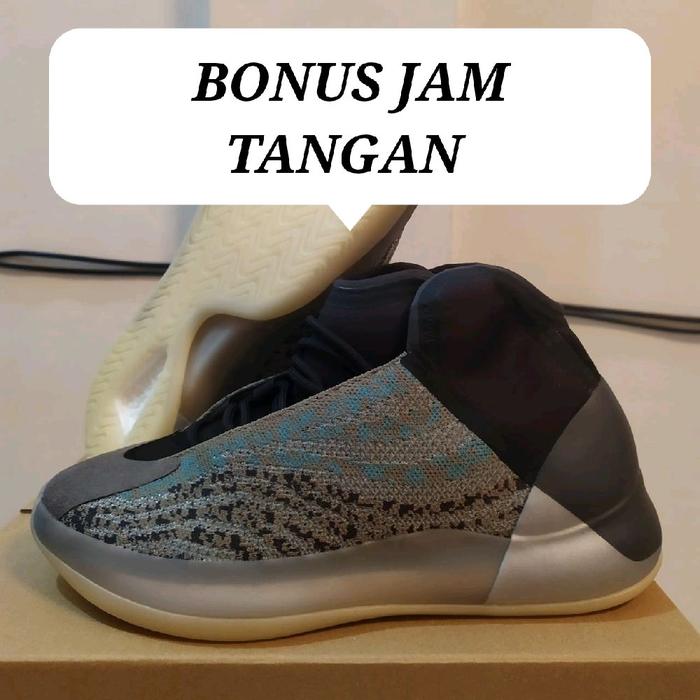 Sepatu Ads Yzy QNTM Teal Blue Flat Heel Ukuran US9 BNIB MDN 100% Original Garansi Uang Kembali